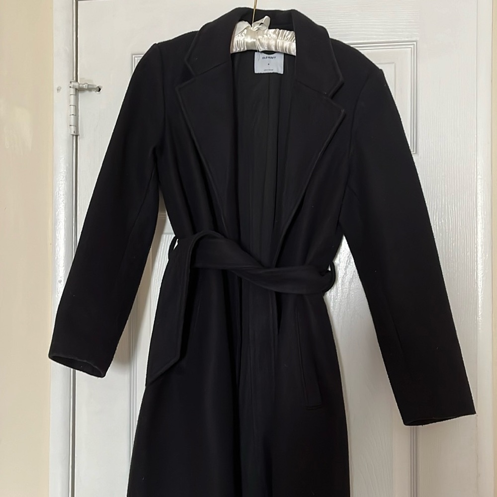Belted winter coat